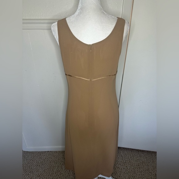 Annex vintage  Tan Sleeveless Dress with Bow size 8 NWT - Picture 5 of 10